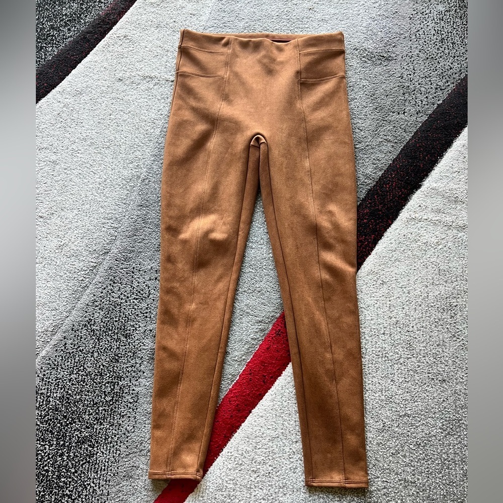 Spanx Tan Faux Suede Leggings